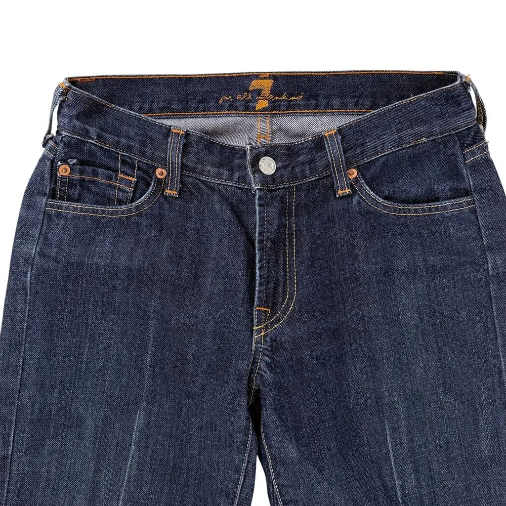 7 For All Mankind Bootcut Jeans Womens Sz 29 Dark Wash Denim - Picture 2 of 7